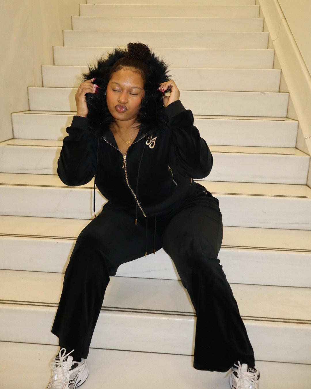 Velour Vixen Fur Zip-Up